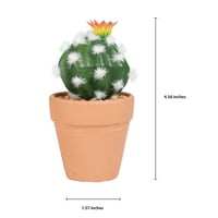 Osnove 2,5 Umjetni kaktus u saksiji s narančastim cvijetom