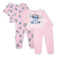 Lilo & Stitch Toddler Girl Dugi rukavac Snug Fit Pamul Pijama, set