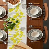 Žuta akvarelna makova stolna staza za uređenje doma dekoracija stola za blagovanje dekor stola