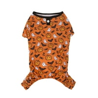 Pidžama s printom način proslave Noći vještica za pse, narančasta, mala