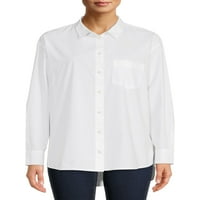Time i TRU ženska majica s bijelim gumbom