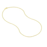 10k žuto zlato 24 Singapurski lančani ogrlica W Spring Ring - Žene