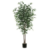 Umjetni grm Ficus Vickerman 4', siva okrugla plastična posuda
