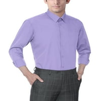 Muški dugi rukav vitke košulje u boji lavande