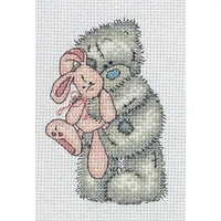 Maia Tatty Teddy Pink Rabbit s 14-brojem Cross Stitch Kit, 4-1 4 3