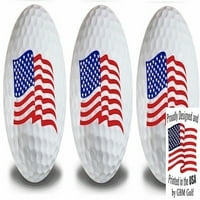 Dizajn loptica za golf s američkom zastavom od