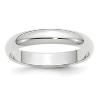 Polukružni zaručnički prsten od bijelog zlata od 8,5 karata