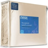 Nestl® nit Count Premium pamučna mješavina pokrivača, uključuje pokrivač za pokrivanje, duboki džepni list, jastučići, jastučne lažne
