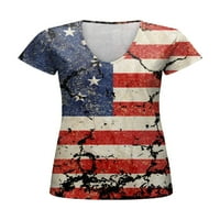 Ženski ljetni topovi majica kratkih rukava majica s izrezom u obliku slova u, ležerna odjeća, široka tunika, bluza, mekana majica