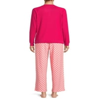 Ženski pidžama Set s printom Henlee s hlačama, pidžama Set od 2 komada