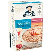 Quaker instant zobene pahuljice, pakiranje sorti s niskim šećerom i vrhnja, paketi
