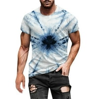 Ljetne grafičke majice za muškarce, modni topovi s printom od 3 inča, bluza s kratkim rukavima, plavi
