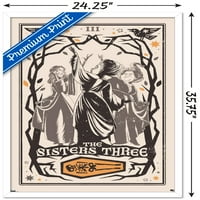 Disneev hocus pocus-plakat Tri sestre na zidu, 22.375 34 uokviren
