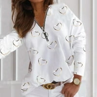 Rasprodaja Majica U Stilu A-liste u stilu A-liste ženske pulovere s dugim rukavima s patentnim zatvaračem na vratu bluza casual labava