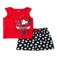 Majica Bez rukava i kratke hlače za djevojčice s Minnie Mouse, set od 2 komada, 12m - 5t