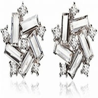Dijamantne naušnice u srebrnoj boji Naušnice za uši poklon za Valentinovo za bižuteriju