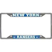 Kromirani okvir NHL registarske pločice Njujorški Rangers