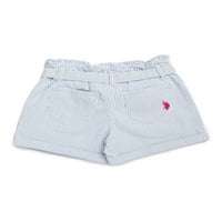 S. Polo Association Girls High-Rese Paperbag Short, veličine 4- & Plus