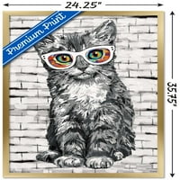 Zidni poster Moreno-mačka s naočalama, 22.375 34