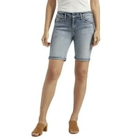 Silver Jeans Co. Ženska sukija SID RISE Bermuda kratka, veličine struka 24-34
