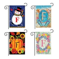 Set vrtnih zastava sa sezonskim monogramom s slovom U Mumble - poklon set 12,5 18