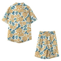Havajske košulje za muškarce rasprodaja Muški Casual kardigan s ovratnikom i gumbima, bluza za plažu s kratkim rukavima s kratkim