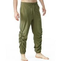 Jesenske hlače za muškarce, obične Ležerne hlače s elastičnim pojasom i džepovima, sportske hlače