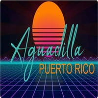 Aguadilla Puerto Rico vinil naljepnica naljepnica Retro neonski dizajn