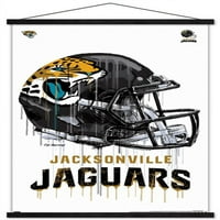 Jacksonville jaguari - zidni plakat s kapaljkom u magnetskom okviru, 22.375 34