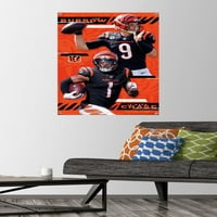 Cincinnati Bengals - Dinamični plakat zida s push igle, 22.375 34