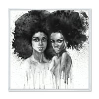 Designart 'Portret Afro American Woman Xi' Moderno uokvireno platno zidne umjetničke tiska