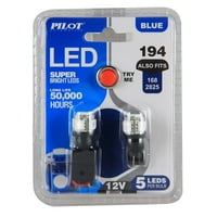 Pilot Automobilska LED žarulja sa žarnom niti od 194 inča do 5 inča, plava