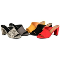 Kolekcija Journee Womens Allea tru Comfort Pjena široka širina d'Orsay blok sandale potpetice