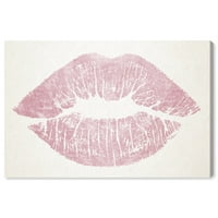 Wynwood Studio Fashion and Glam Wall Art Canvas Otisci 'Solid Kiss Rose Quartz' Domaći dekor, 30 20