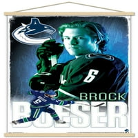 Zidni plakat Vancouver Canucks-Brock Bouser u drvenom magnetskom okviru, 22.37534