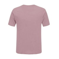 Ženske majice, bluze, Ženske široke košulje kratkih rukava s cvjetnim printom, ljetne košulje s okruglim vratom, ružičaste boje