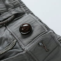 Muške pamučne Ležerne teretne kratke hlače-Modne Ležerne kratke hlače s patentnim zatvaračem u sivoj boji