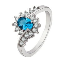Prstenovi prstenasti prstenovi i muški srebrni prstenovi od rhinestona ženski prstenovi za žene sjajni prstenovi