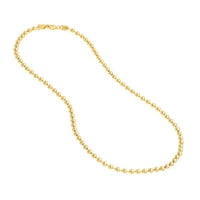 Ogrlica od žutog zlata od 14 karata s lančićem od perli od 20 inča-žensko