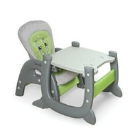 Transformacija igraćeg stola u visoku stolicu u mumbo - zeleno-sivoj boji