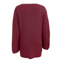 Džemper haljina u džemperu, ženska dolčevita dugih rukava, rastezljivi pulover od pletenog kabela, džemper haljina u crvenoj boji,u