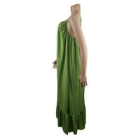 Ljetne haljine za žene-ležerna Haljina Bez rukava s otvorenim leđima, obična večernja ljuljačka haljina s naramenicama u zelenoj