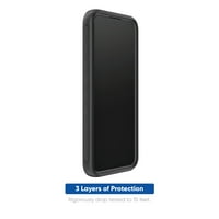 onn. Čvrsta futrola za telefon s futrolom za iPhone Plus, Plus - Plus - Black