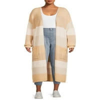 Apsolutno poznati ženski plus size Colorblock Duster Cardigan