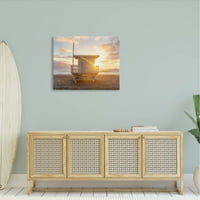 Koliba na plaži, bljesak zalaska sunca, obalna Fotogalerija, omotano platno, tiskana zidna umjetnost