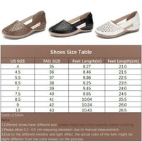 Ženske ravne sandale ljetne cipele za plažu prozračne mokasine udobne sandale Crna 5,5