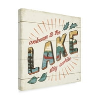 Zaštitni znak likovne umjetnosti Vintage Lake of the Mench, ulje na platnu Janelle Penner