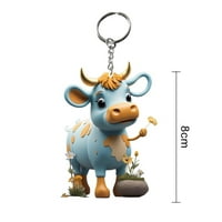 Slatki privjesak za ključeve od krava akrilni privjesak za ključeve od krava izvrstan slatki privjesak za ključeve za ruksak svijetle