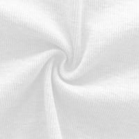Ženski kombinezon s naramenicama s rebrastim pleteninom kratke hlače s naramenicama kombinezon pripijena rastezljiva odjeća bijela