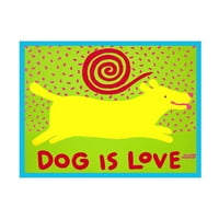 Hillary Vermont dizajn kućnih ljubimaca za psa za ljude je ljubav žuti pas 'platno umjetnost